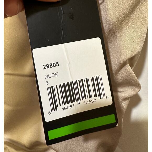 La Femme Evening Mother of the Bride Gown Nude 6 NWT 29805 Pleated Jersey Skirt - Picture 8 of 16